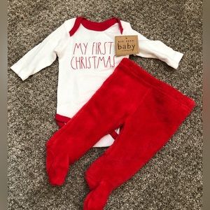 Rae Dunn baby Christmas outfit